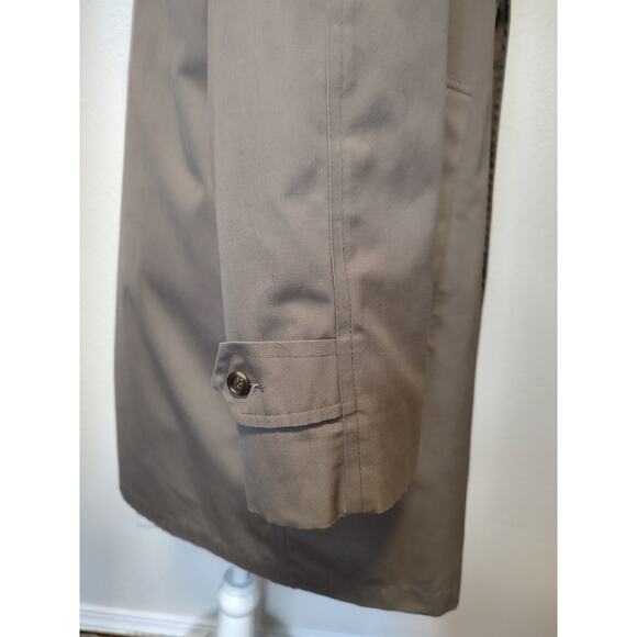 London Fog Vintage Men's Size 40 Tan Trench Coat w/ Zip Removable Liner - Picture 6 of 16